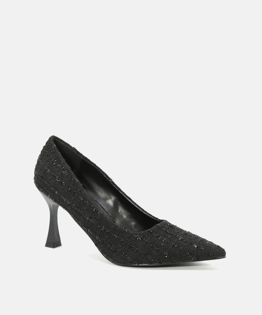 Zapatos tacón tweed